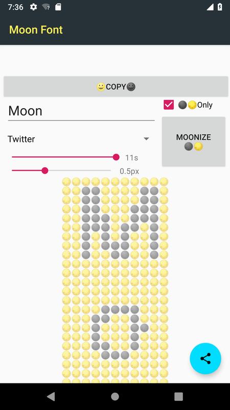 moonfont moon emoji generator