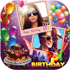 Happy Birthday Photo Collage آئیکن