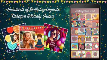 Happy Birthday Photo Collage Affiche