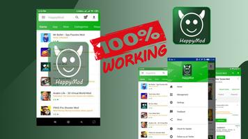 New Happy Mod app storage guide, happymod tips الملصق