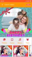 Happy birthday video maker for Dad poster