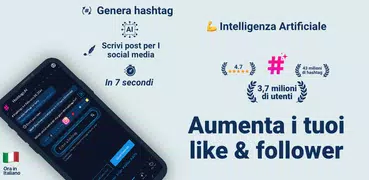 Hashtags AI:Follower Aumentano