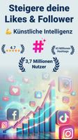 Hashtags KI: Follower-Booster Plakat