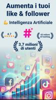 Poster Hashtags AI:Follower Aumentano