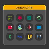 OneUI Dark- Icon Pack : S10 Affiche