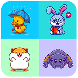 cute animals memory kids game