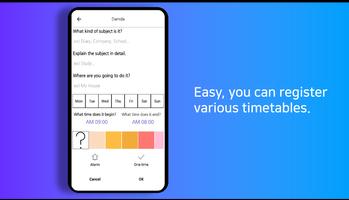 Planner Timetable with alarm f syot layar 2