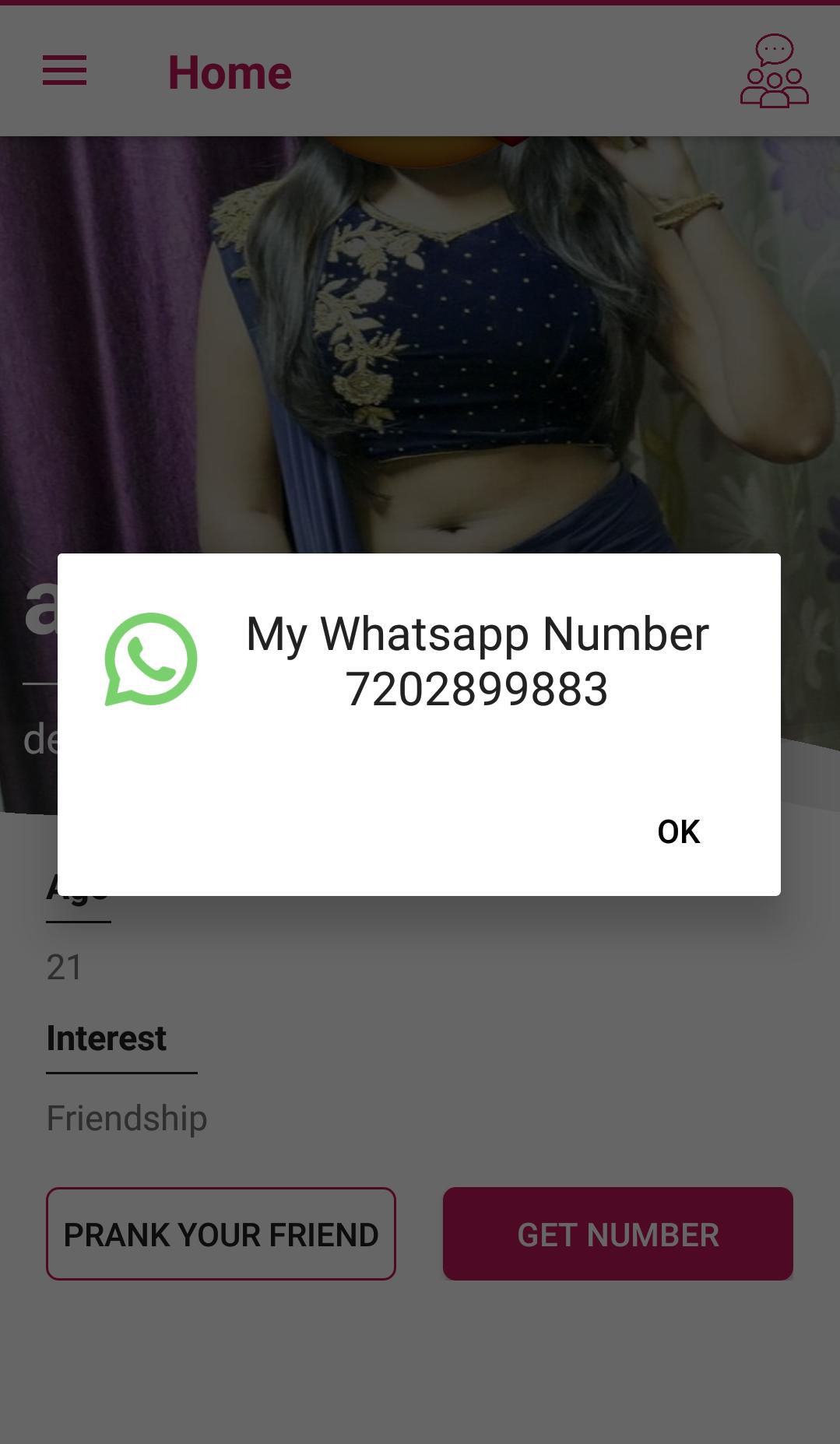 Номер телефона девушки WHATSAPP