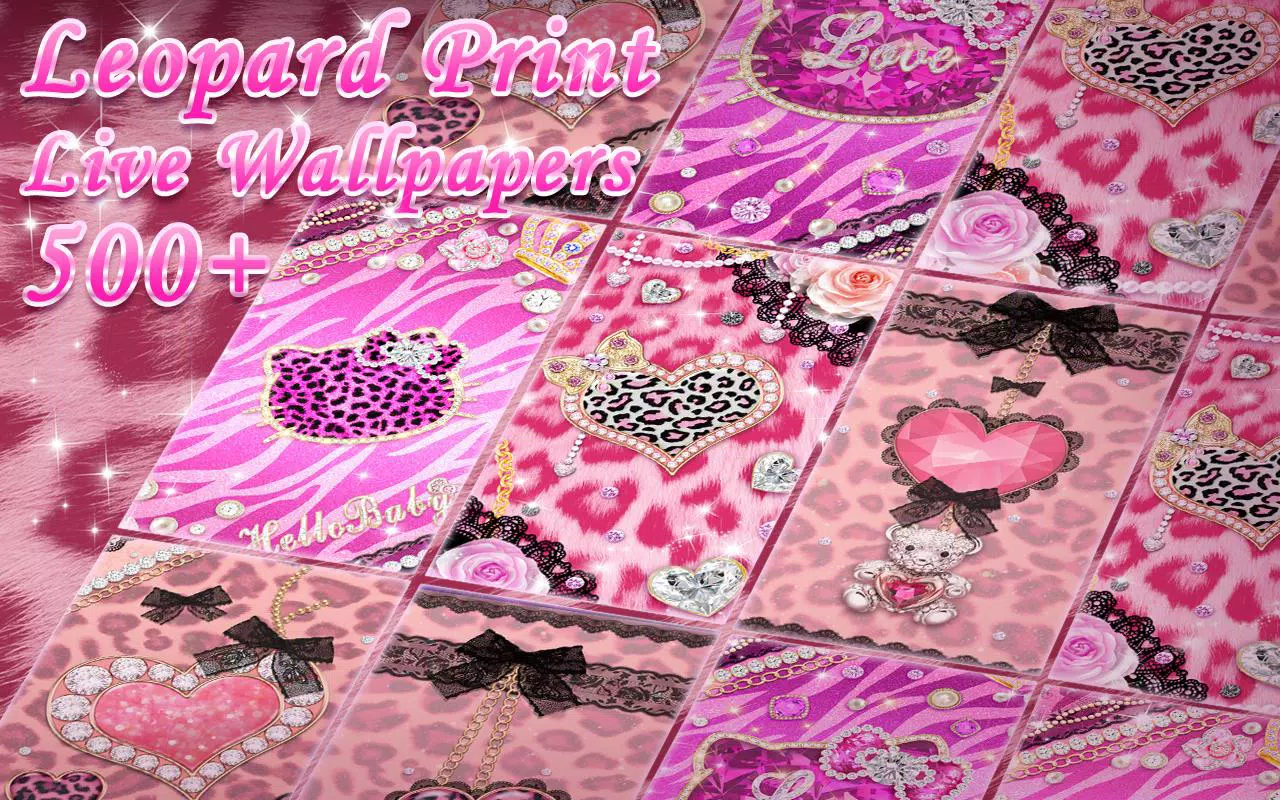Pink Cheetah Print Wallpaper Hello Kitty