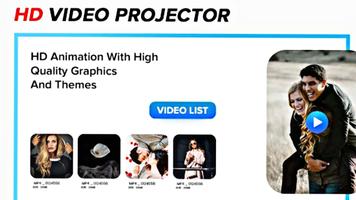 HD Video Projector on Wall Real Video Player Affiche