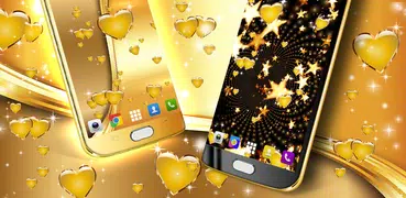 Golden live wallpaper