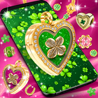 Green lucky clover wallpapers アイコン