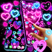 ”Neon hearts live wallpaper