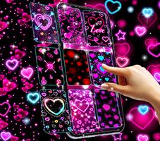 Neon hearts live wallpaper penulis hantaran