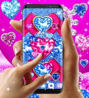 Blue hearts diamonds wallpaper تصوير الشاشة 2