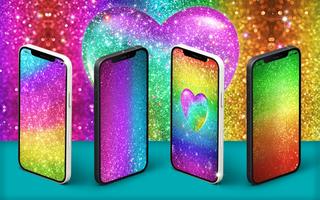 Colorful glitter wallpapers Plakat