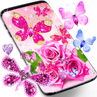 Diamond butterfly wallpapers أيقونة