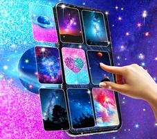 Glitter galaxy live wallpaper 海報