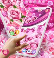 Pink rose silk live wallpaper スクリーンショット 1