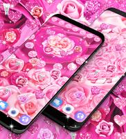 Pink rose silk live wallpaper 스크린샷 2