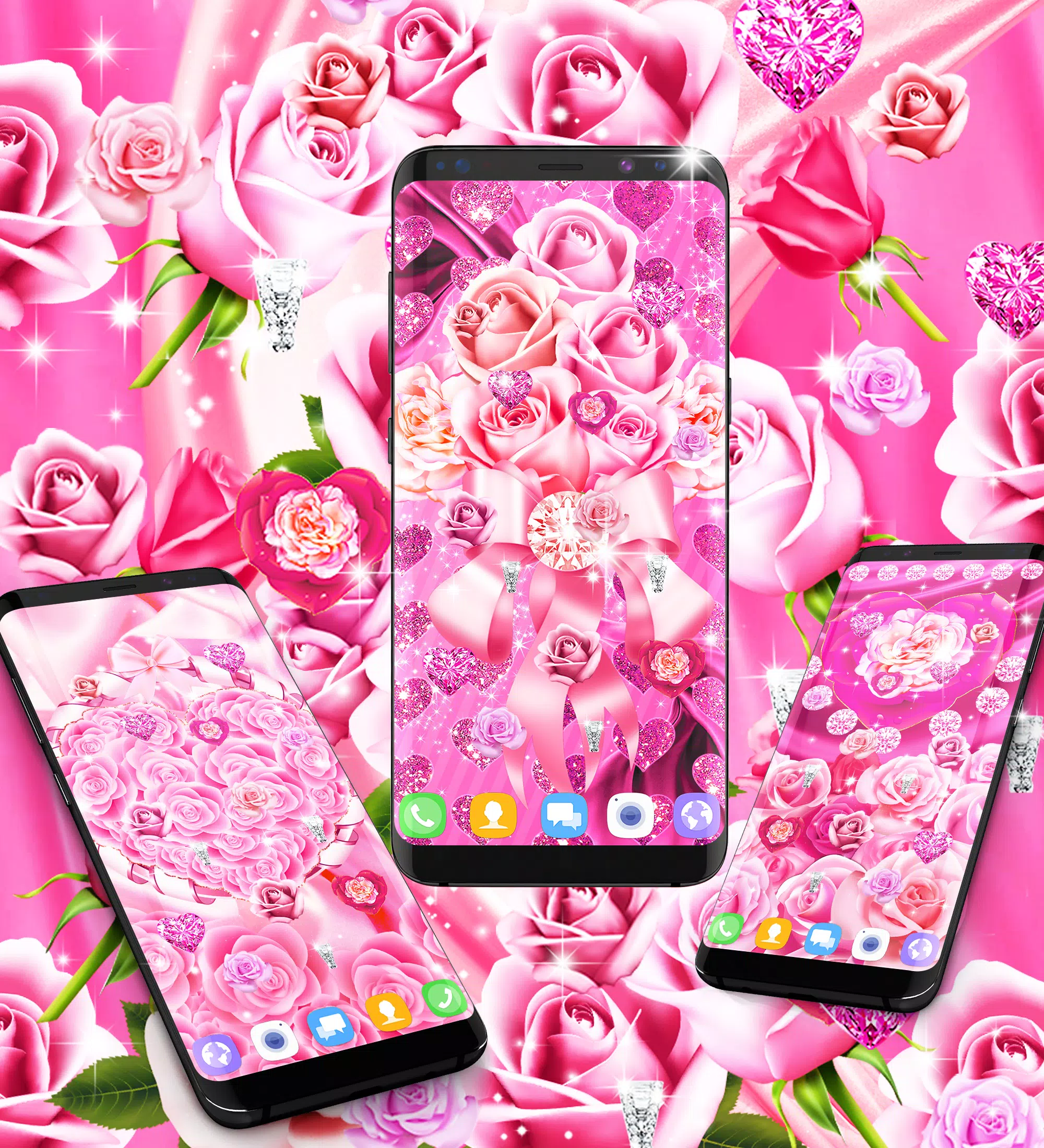 Pink rose silk live wallpaper APK for Android Download