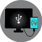 USB コネクタ電話からテレビへ アイコン