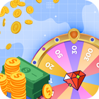 Spin to win wallet cash icon