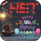 Chocolate Text Editor : Happy Birthday Frame ícone