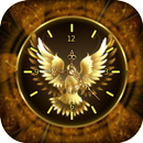 Analog Gold Clock Wallpaper aplikacja