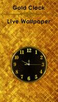 Analog Gold Clock Wallpaper captura de pantalla 3