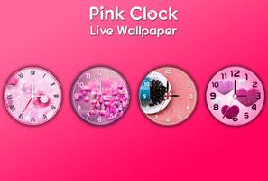 Pink Clock Live Wallpaper plakat