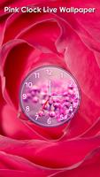 Pink Clock Live Wallpaper imagem de tela 2