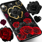 Black rose live wallpaper ikona