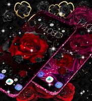 Black rose live wallpaper Ekran Görüntüsü 1