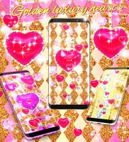 Golden diamond heart wallpaper تصوير الشاشة 3