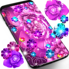 Glowing flowers live wallpaper APK download
