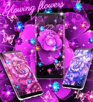 2 Schermata Glowing flowers live wallpaper