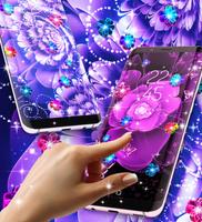 Glowing flowers live wallpaper اسکرین شاٹ 3