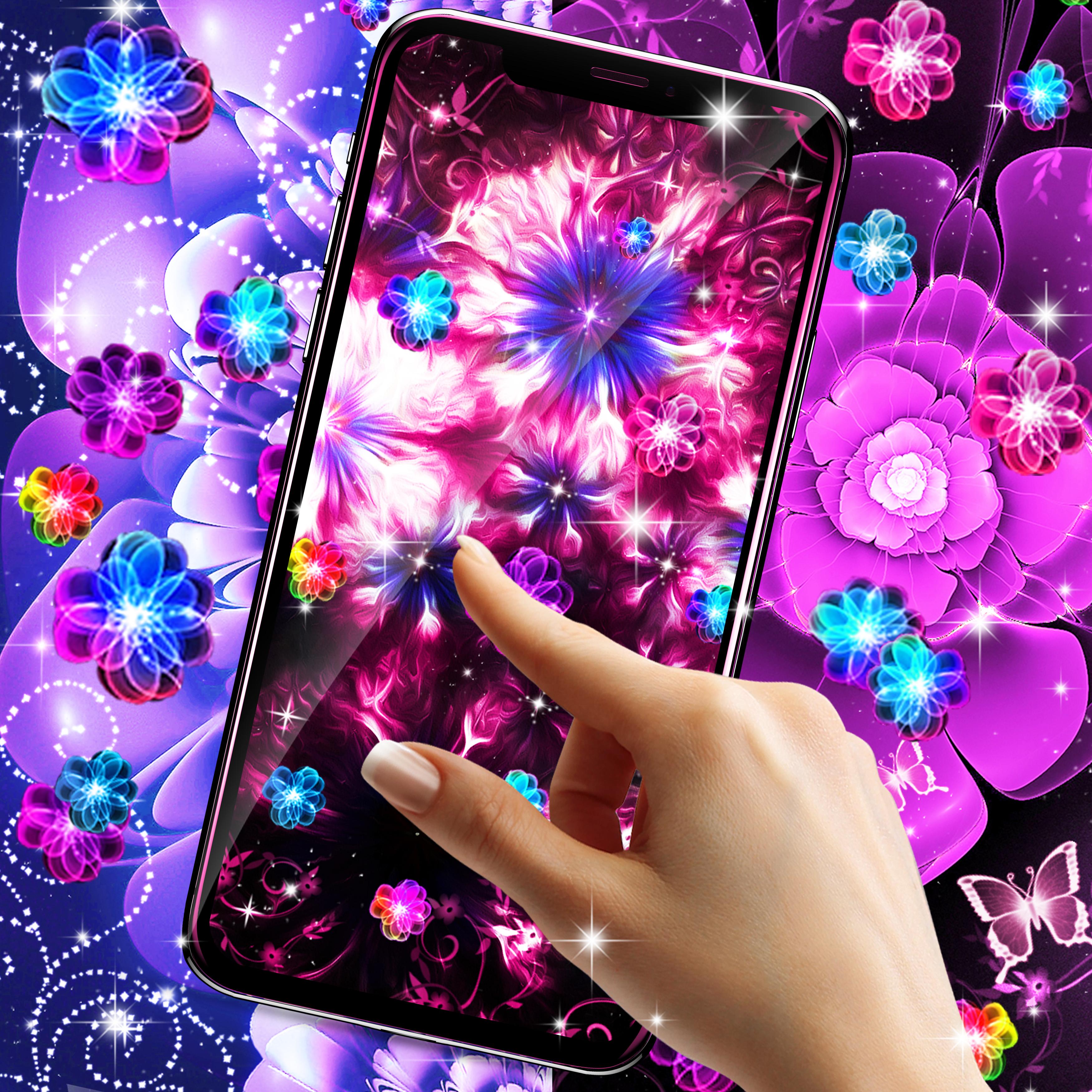 無料で「Glowing flowers live wallpaper」アプリの最新版 APK16.0をダウンロードー Android用