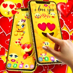 Скачать Emoji love live wallpaper XAPK