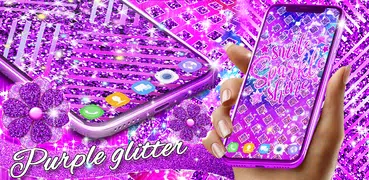 Purple glitter live wallpaper