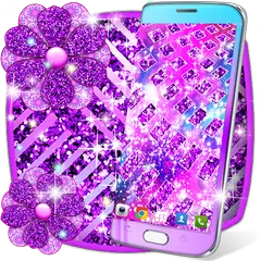 Purple glitter live wallpaper アプリダウンロード