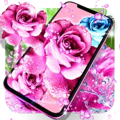 download Rose pink water drop wallpaper APK