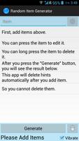 Random Item Generator پوسٹر