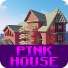 Pink houses for minecraft أيقونة