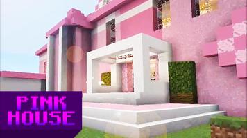 Pink houses for minecraft تصوير الشاشة 3