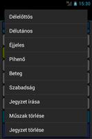 Műszaknaptár syot layar 2