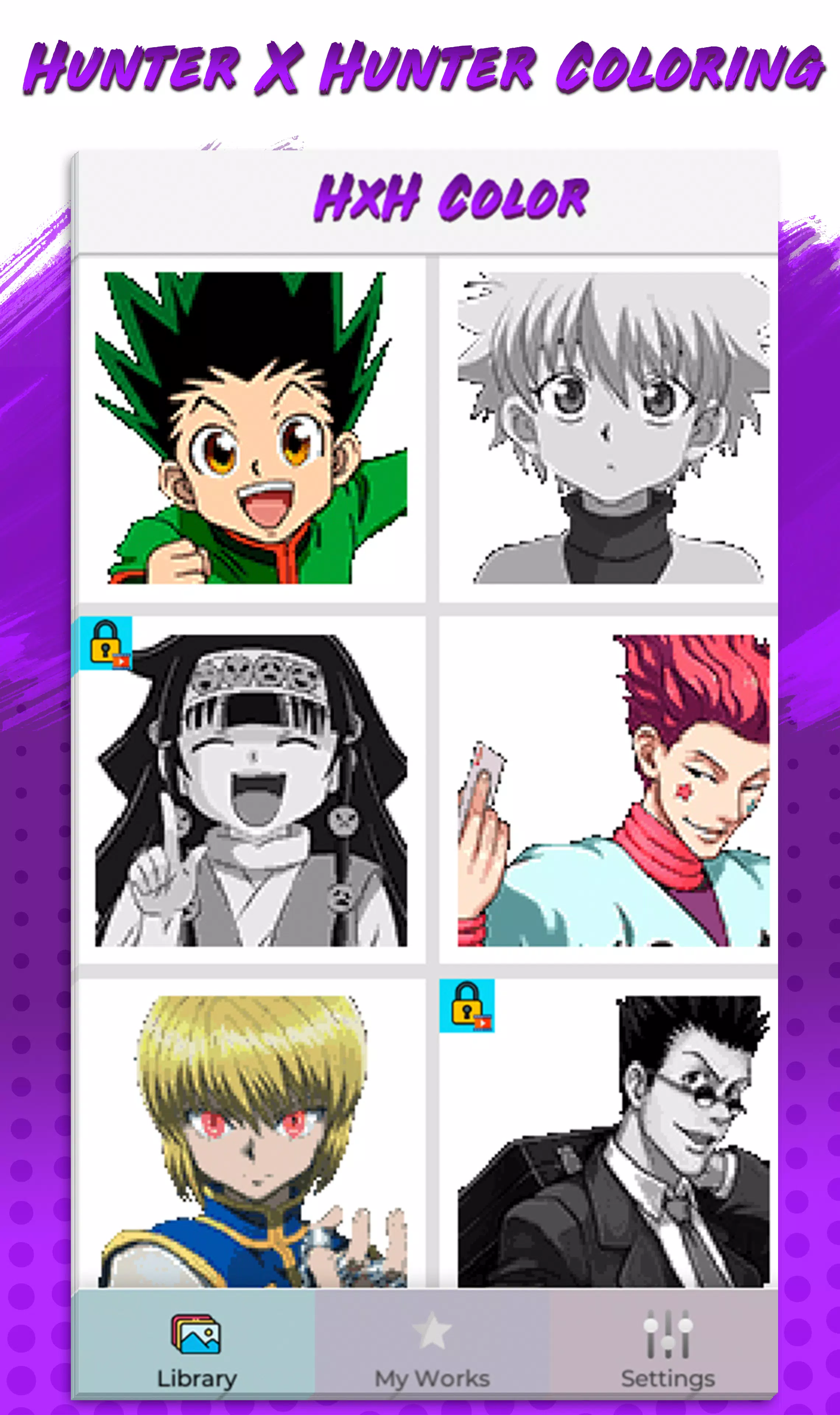 Android 用の ハンター ハンター Color By Number アニメのぬりえ Apk をダウンロード