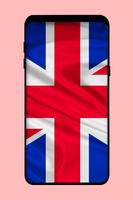 UK Flag Wallpaper Affiche