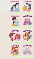 I Love You Stickers Affiche